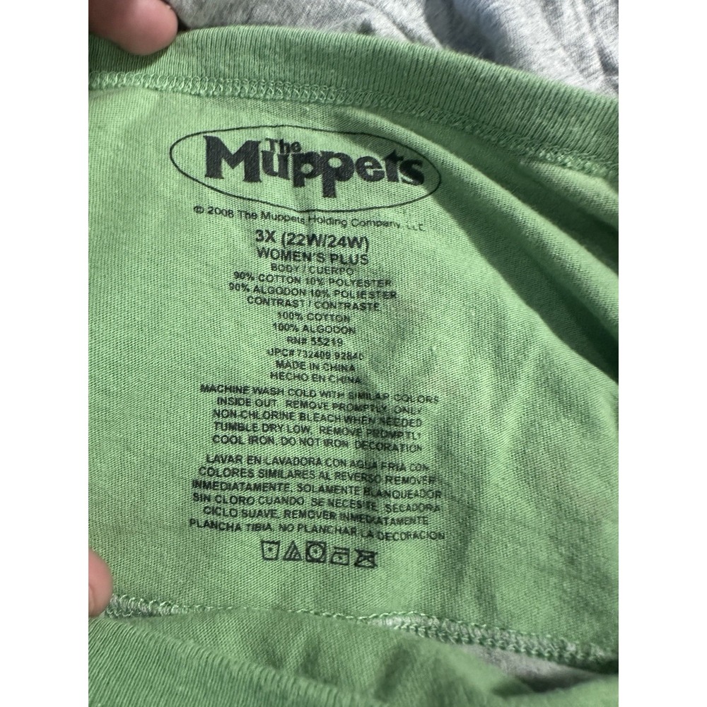 Disney Kermit The Frog The Muppets T Shirt Size 3XL Gray & Green - Picture 7 of 7